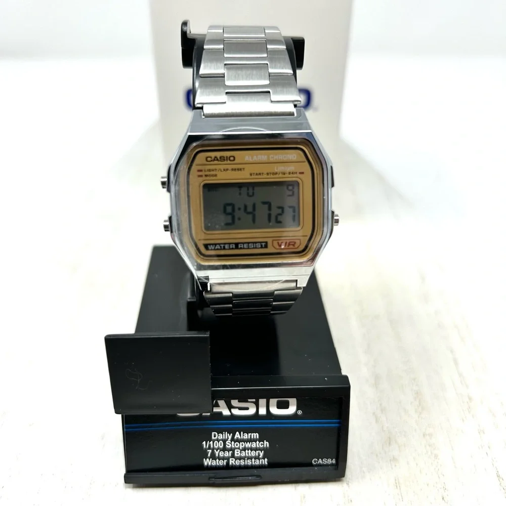 CASIO stainless steel unisex digital watch, vintage, NWT